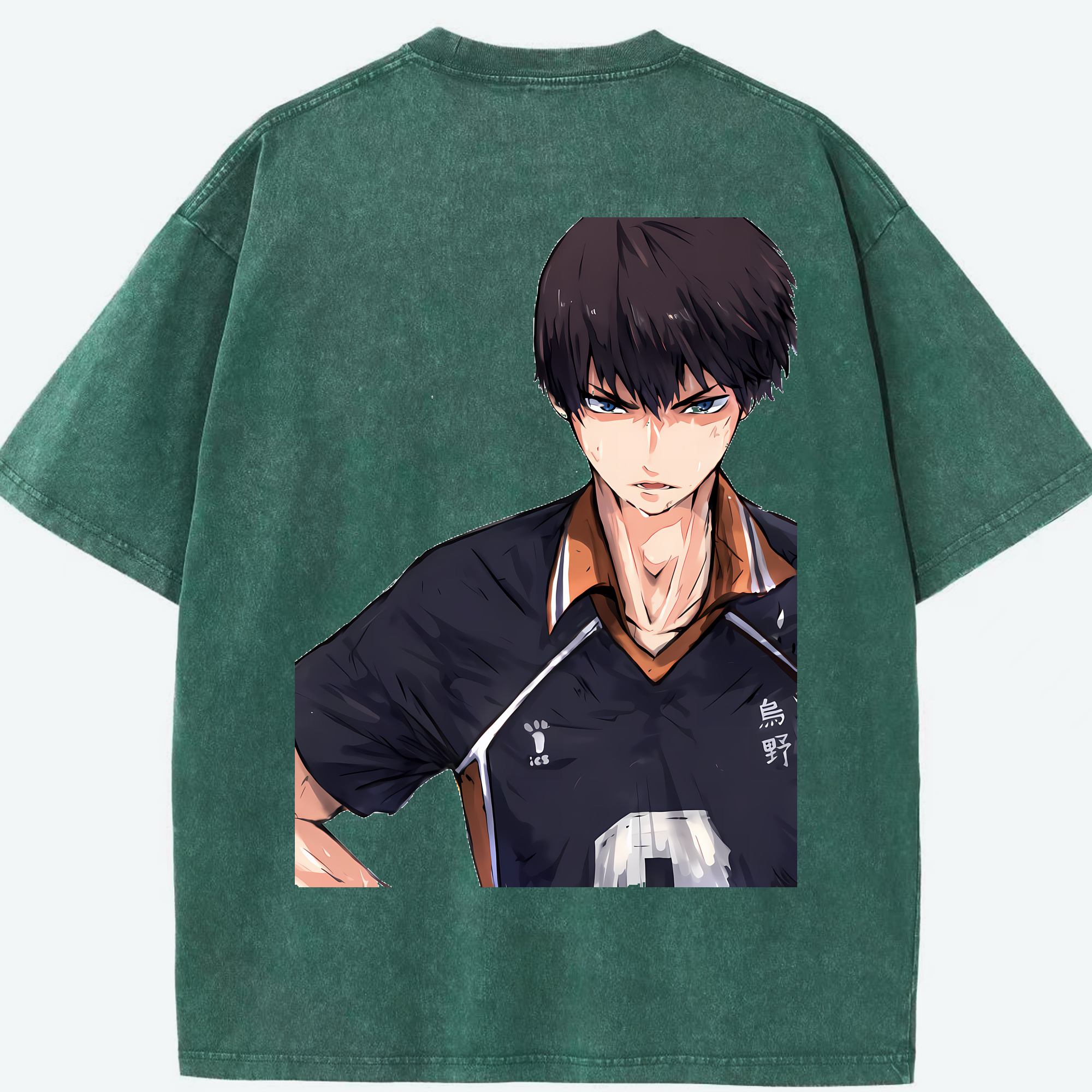 （画像用） ハイキュー!! Haikyu!! 綿100% ヴィンテージ風 半袖Tシャツ（背面プリント）